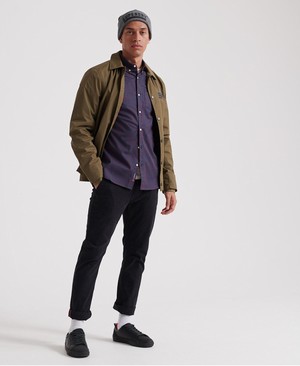 Superdry Classic London Férfi Hosszú Ujjú Ing Piros | GAIMZ2358